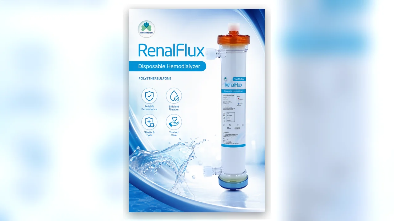 TresMedica introduces RenalFlux, its own disposable hemodialyzer